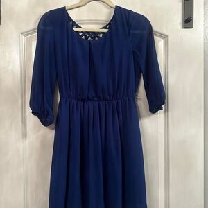 By & By Women's Blue and Navy Dress